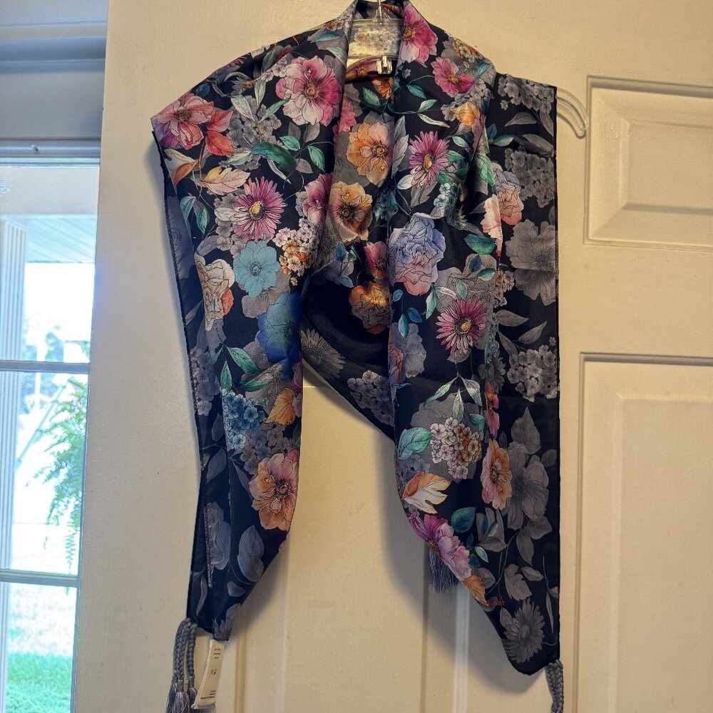 Johnny Was 44x44 Silk Scarf